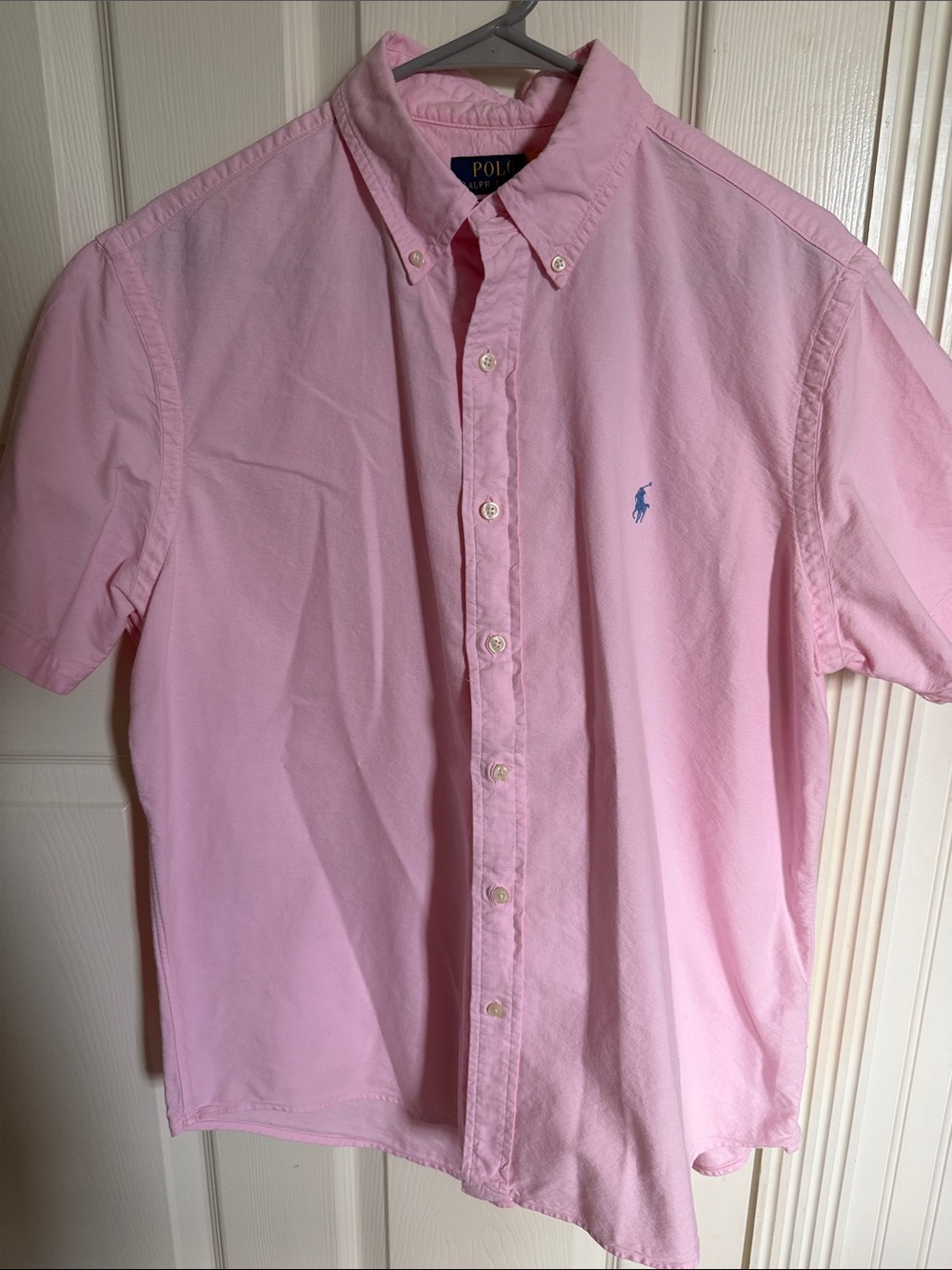 Polo by Ralph Lauren Light Pink Short Sleeve Button-Down Oxford